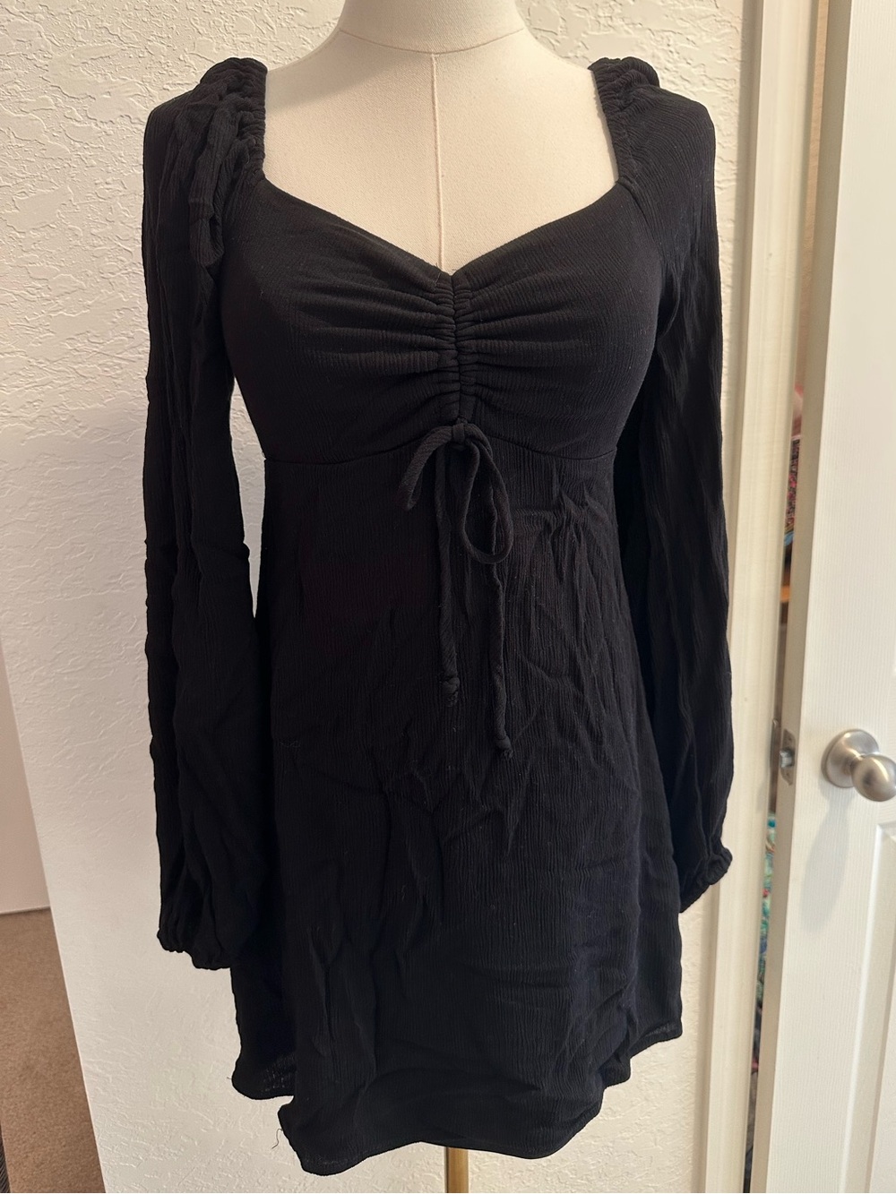 Copper Key Long-Sleeve Mini Dress